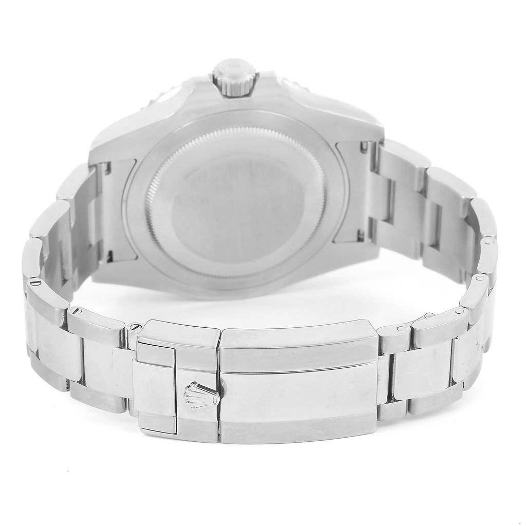 This image shows the back casing and bracelet clasp of a Rolex GMT-Master 116710 Men
s Stainless Steel Black Dial 116710 Men
s Stainless Steel Black Dial watch.