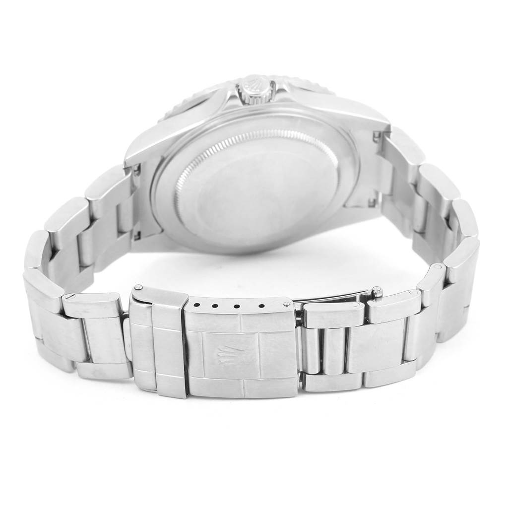 The image shows the back case and bracelet of a Rolex GMT-Master 16710 Men's Stainless Steel Black Dial 16710 Men's Stainless Steel Black Dial watch from a rear angle.