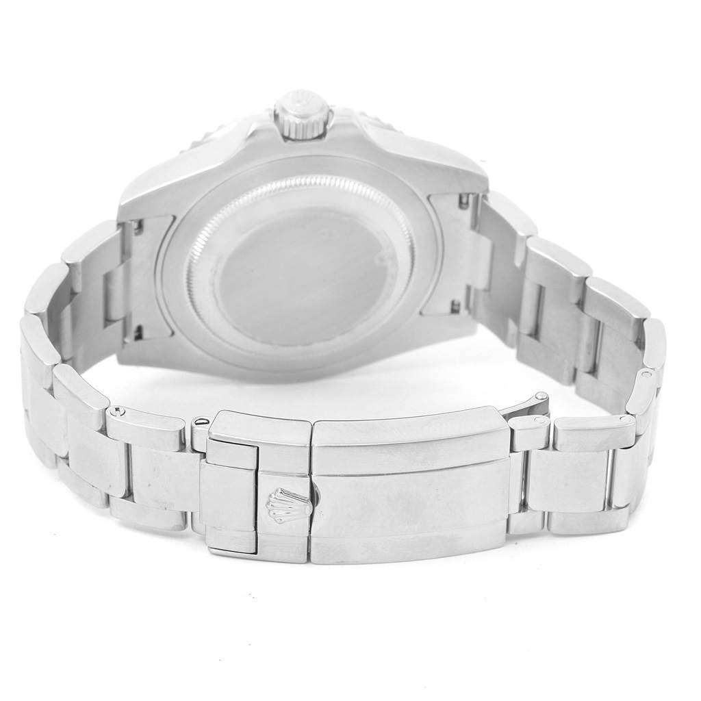 The image shows the back case and bracelet of a Rolex GMT-Master 116710 Men's Stainless Steel Black Dial 116710 Men's Stainless Steel Black Dial watch, including the clasp and crown.