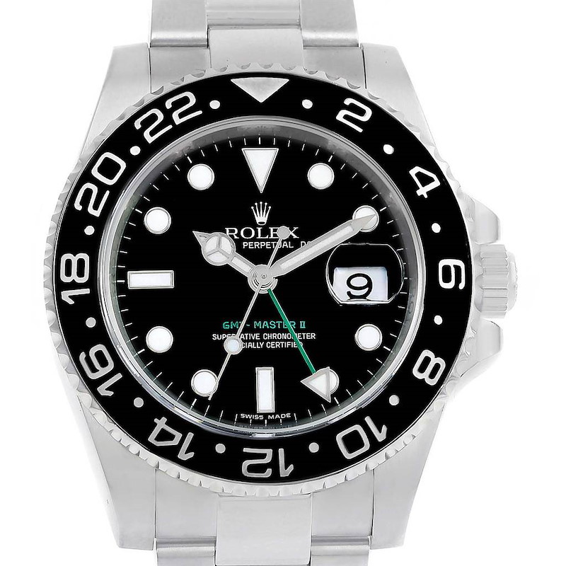 Rolex GMT Master II Ceramic Bezel Automatic Steel Mens Watch 116710 SwissWatchExpo