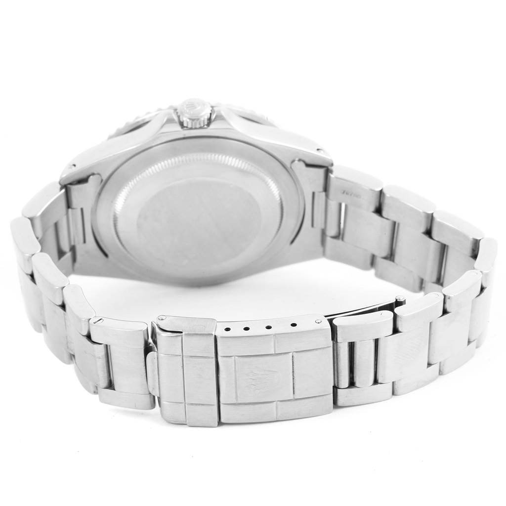 This image shows the back case and bracelet clasp of the Rolex GMT-Master 16700 Men's Stainless Steel Black Dial 16700 Men's Stainless Steel Black Dial watch from a rear angle.