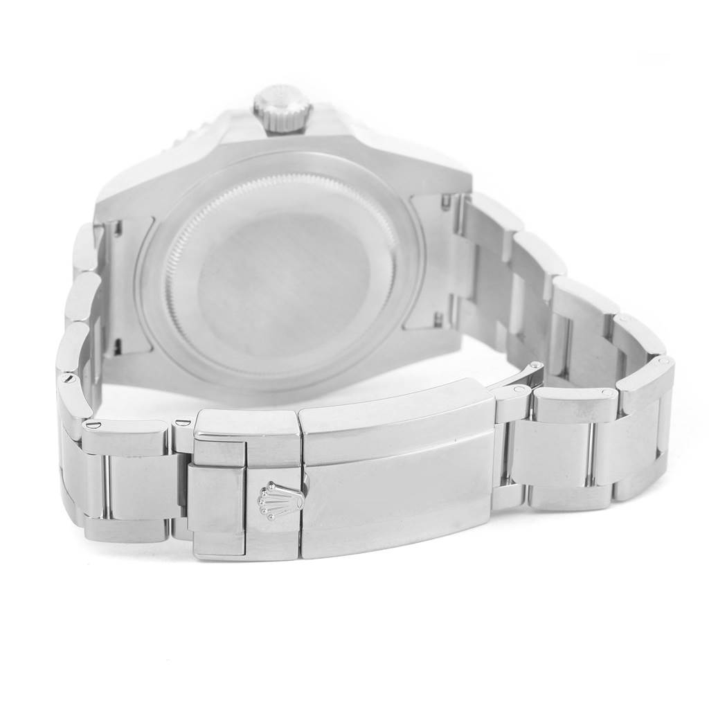 The image shows the back view of a Rolex GMT-Master 116710 Men's Stainless Steel Black Dial 116710 Men's Stainless Steel Black Dial watch, highlighting its case back, bracelet, and clasp.