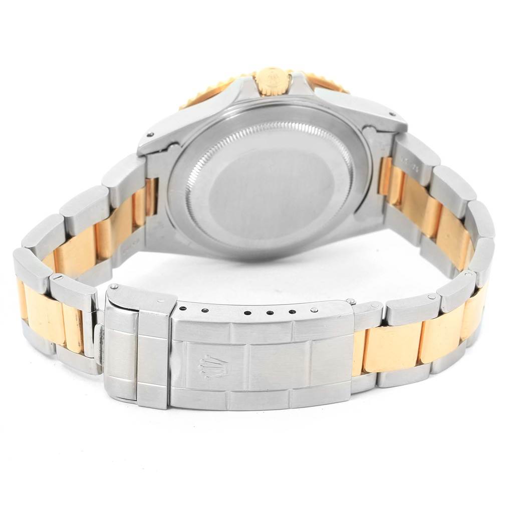 The image shows the back and bracelet of a Rolex GMT-Master 16713 Men's Stainless Steel Black Dial 16713 Men's Stainless Steel Black Dial watch, highlighting the clasp and case back.