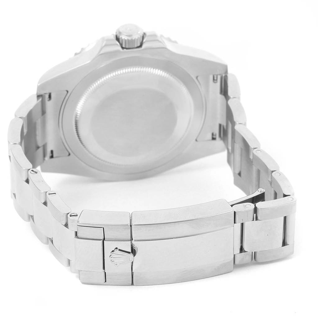 The image shows the back view of a Rolex GMT-Master 116710 Men's Stainless Steel Black Dial 116710 Men's Stainless Steel Black Dial watch, displaying the case back and bracelet clasp.