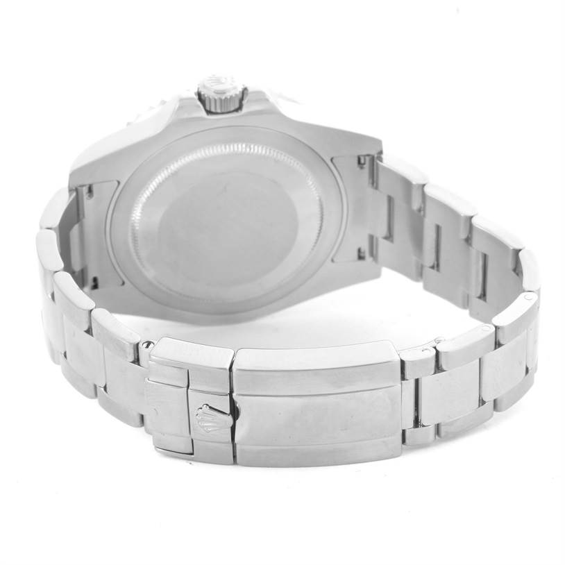 The image shows the back case and bracelet clasp of a Rolex GMT-Master 116710 Men's Stainless Steel Black Dial 116710 Men's Stainless Steel Black Dial watch from a rear angle.