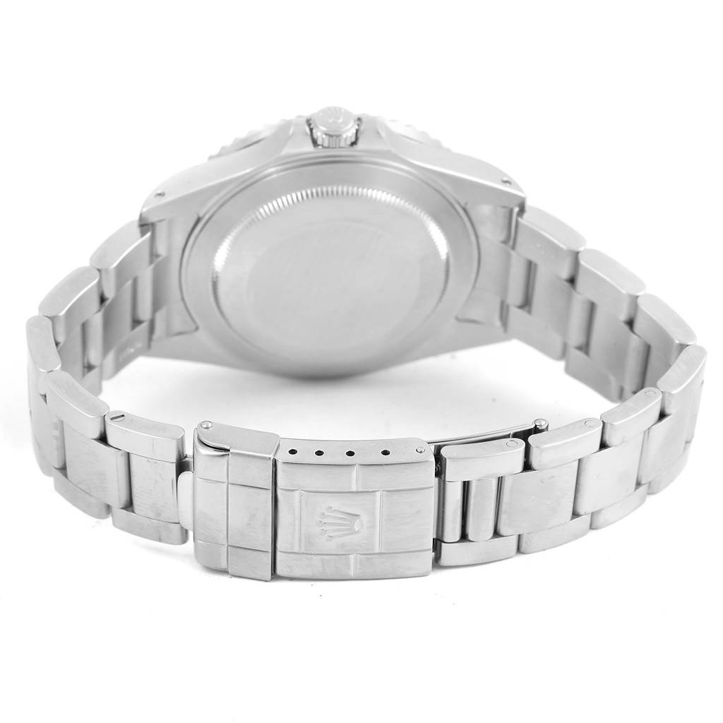 This image shows the back and bracelet of a Rolex GMT-Master 16710 Men's Stainless Steel Black Dial 16710 Men's Stainless Steel Black Dial watch.