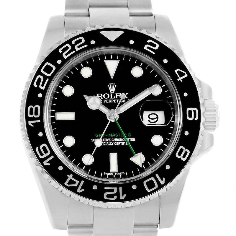 Rolex GMT Master II Ceramic Bezel Automatic Steel Mens Watch 116710 SwissWatchExpo