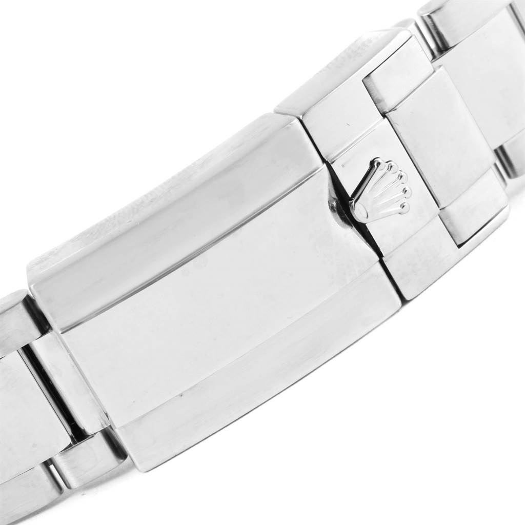 The image shows a close-up of the clasp and part of the bracelet of a Rolex GMT-Master 116710 Men's Stainless Steel Black Dial 116710 Men's Stainless Steel Black Dial watch.