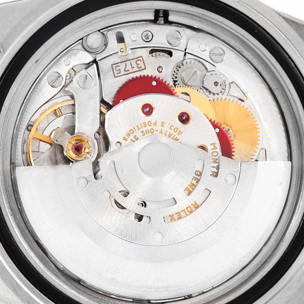 The image shows the internal mechanism of a Rolex GMT-Master 16700 Men's Stainless Steel Black Dial 16700 Men's Stainless Steel Black Dial watch viewed from the back.