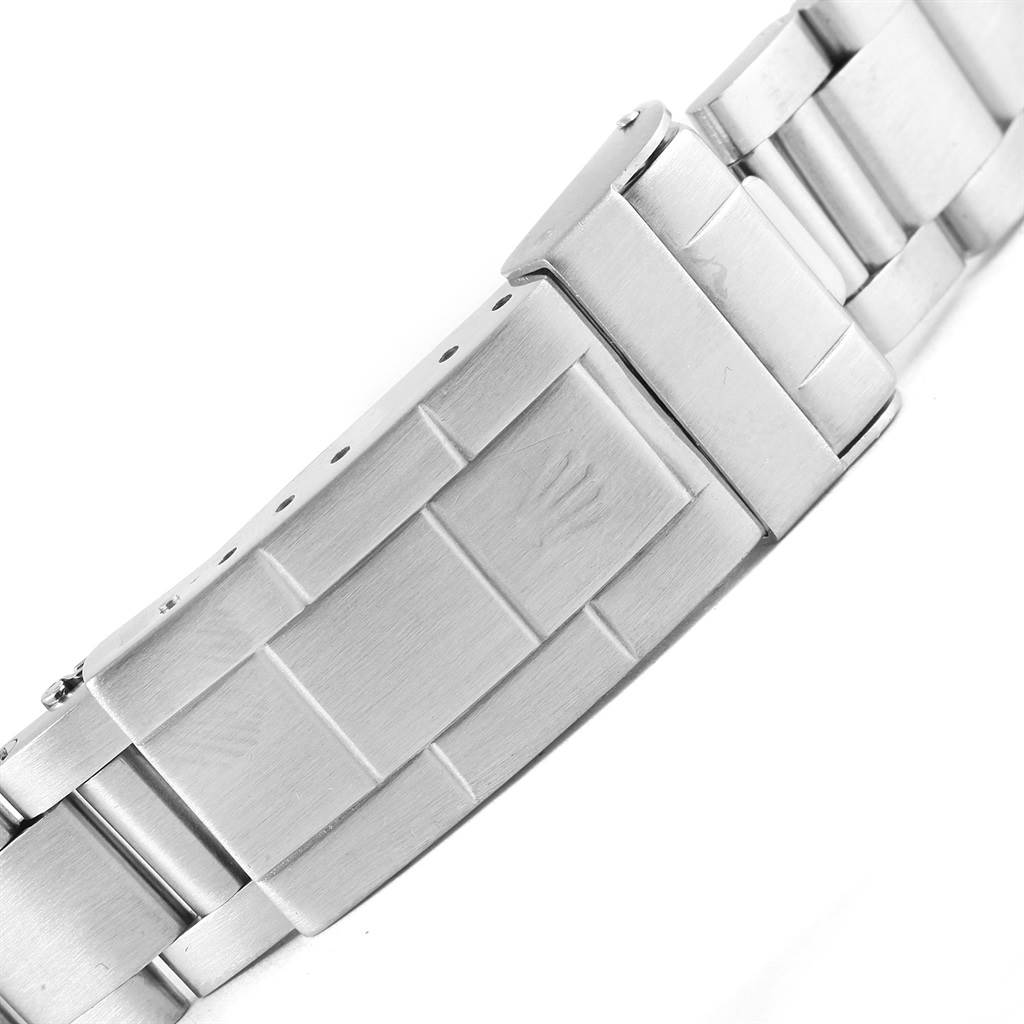 This image shows the clasp and part of the stainless steel bracelet of the Rolex GMT-Master 16700 Men's Stainless Steel Black Dial 16700 Men's Stainless Steel Black Dial watch.