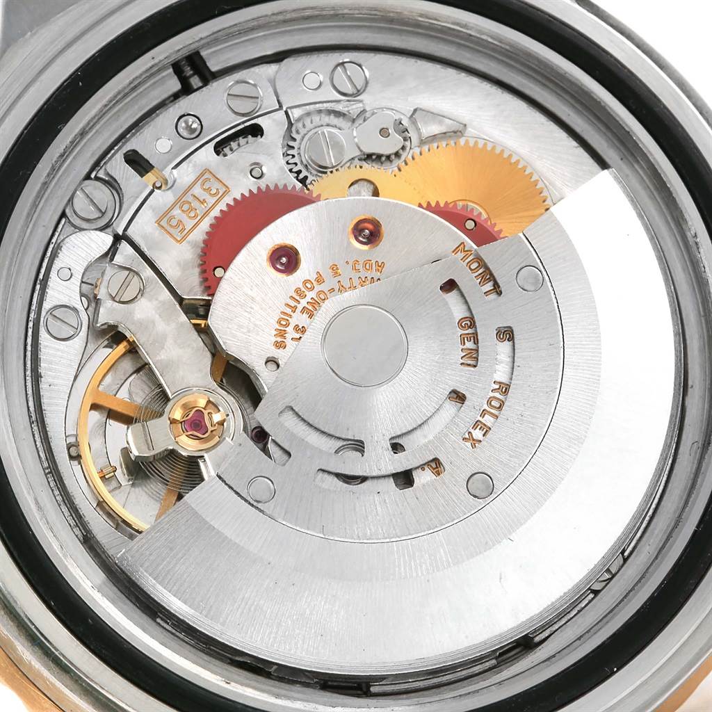 The image shows the internal mechanical movement of a Rolex GMT-Master 16713 Men's Stainless Steel Black Dial 16713 Men's Stainless Steel Black Dial watch.