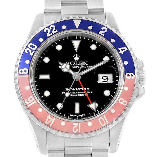 Photo of Rolex GMT Master II Pepsi Bezel Steel Automatic Mens Watch 16710