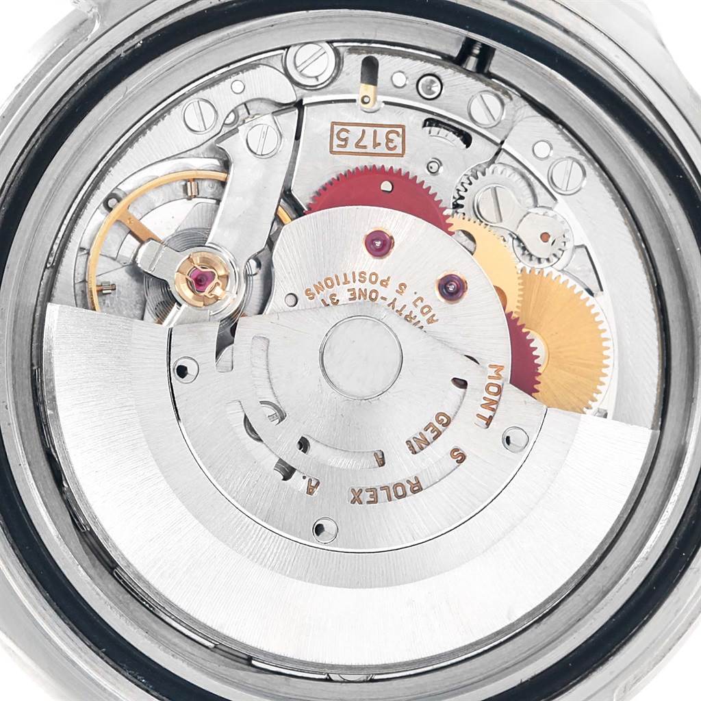 This image shows the internal movement mechanism of a Rolex GMT-Master 16700 Men
s Stainless Steel Black Dial 16700 Men
s Stainless Steel Black Dial watch, viewed from the back.