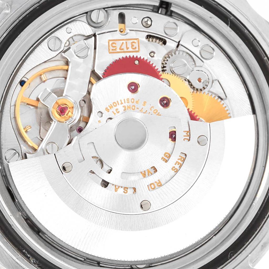 The image shows the internal movement mechanism of the Rolex GMT-Master 16700 Men's Stainless Steel Black Dial 16700 Men's Stainless Steel Black Dial watch from a close-up angle.