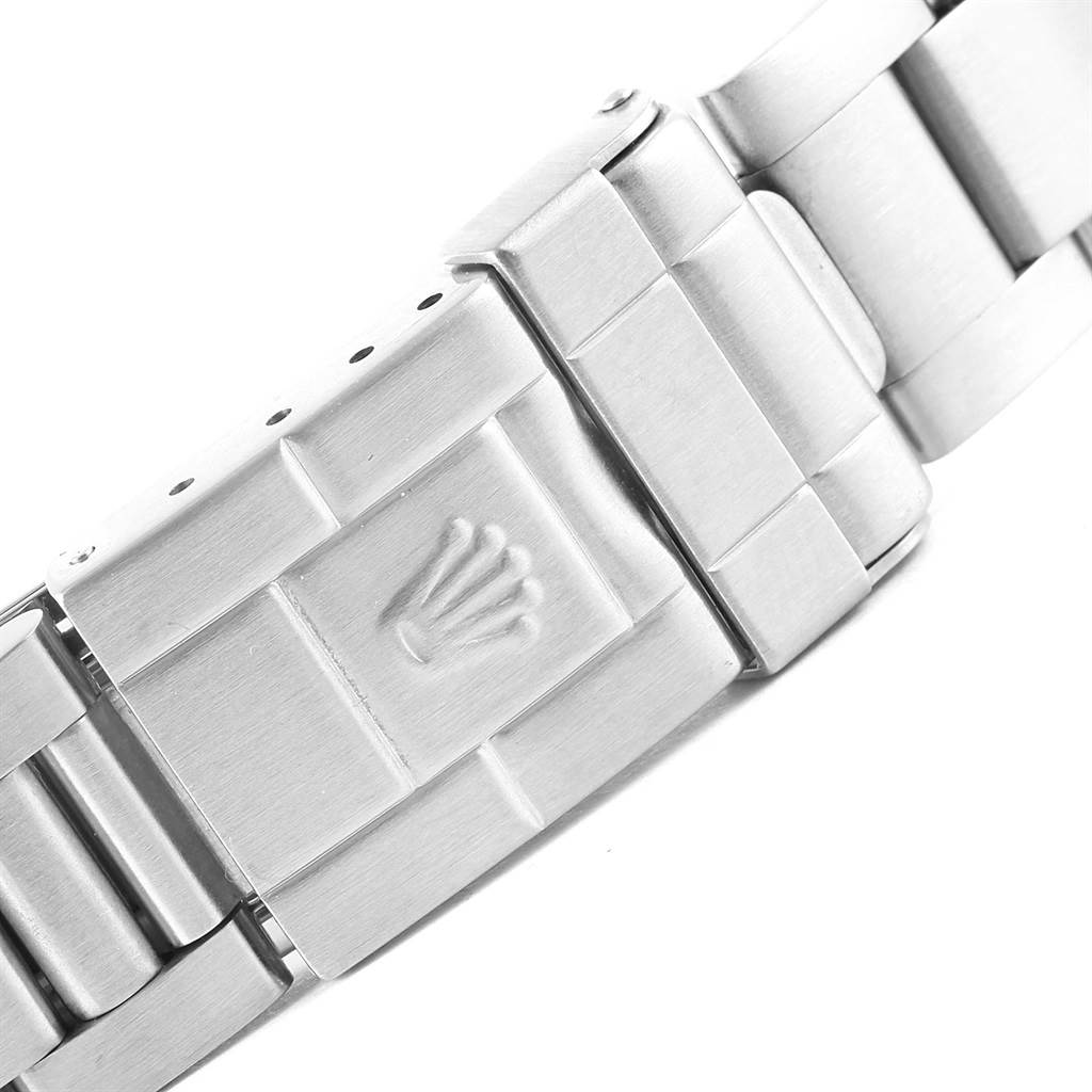 This image shows the clasp and part of the bracelet of a Rolex GMT-Master 16710 Men's Stainless Steel Black Dial 16710 Men's Stainless Steel Black Dial watch.