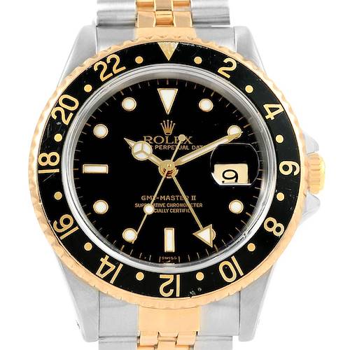 Photo of Rolex GMT Master II Yellow Gold Steel Jubilee Bracelet Watch 16713