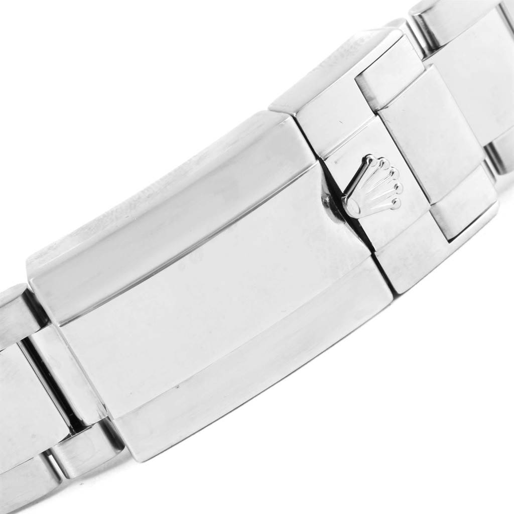 The image shows a close-up of the clasp and part of the bracelet of a Rolex GMT-Master 116710 Men's Stainless Steel Black Dial 116710 Men's Stainless Steel Black Dial watch.