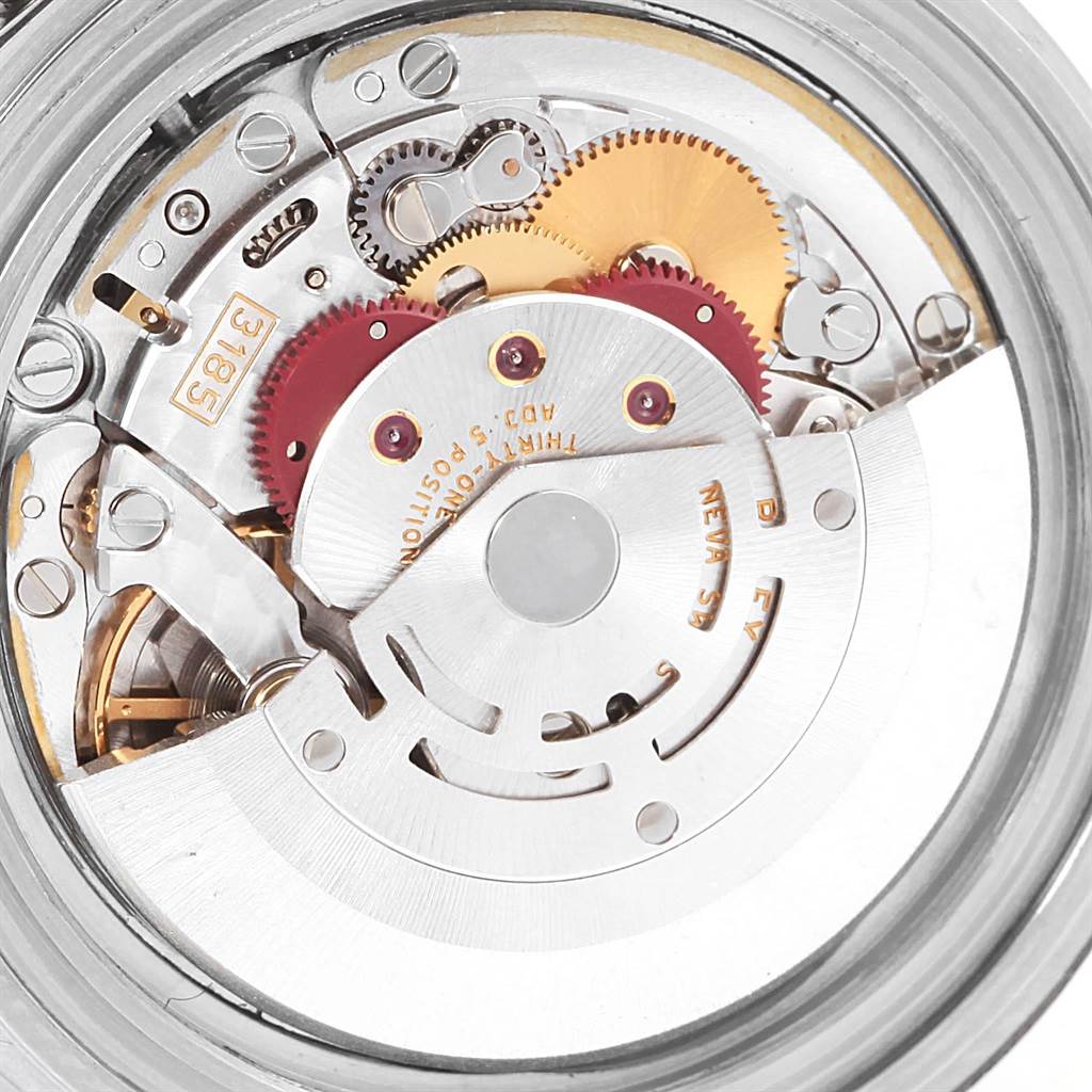 The image shows the internal movement mechanism parts of a Rolex GMT-Master 16710 Men's Stainless Steel Black Dial 16710 Men's Stainless Steel Black Dial watch from a close-up angle.