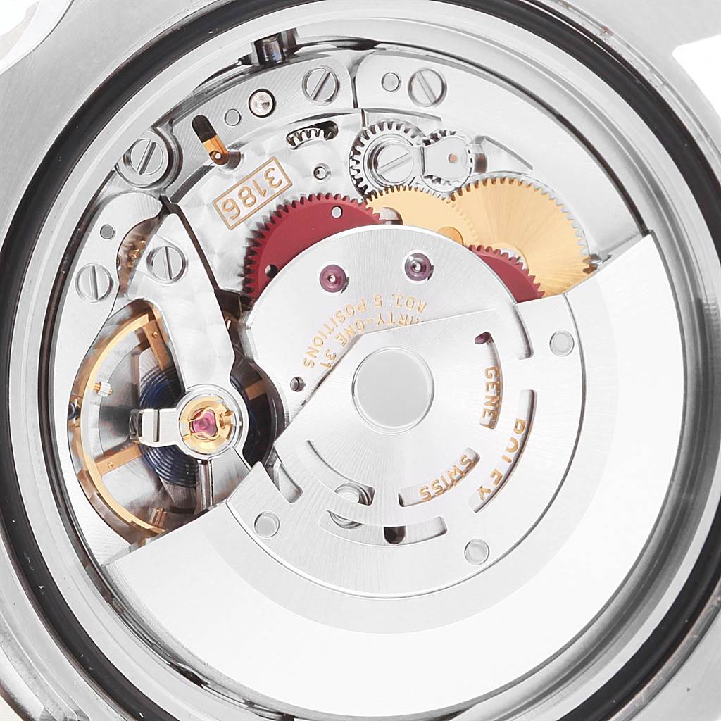 This image shows the back view of the inner mechanical components of a Rolex GMT-Master 116710 Men's Stainless Steel Black Dial 116710 Men's Stainless Steel Black Dial watch.