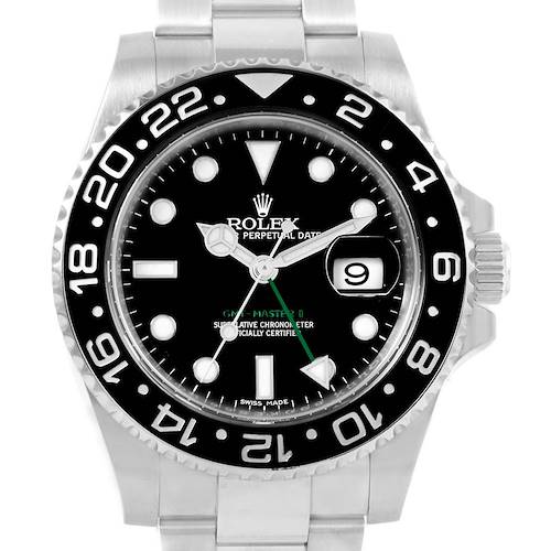 Photo of Rolex GMT Master II Black Dial Steel Mens Watch 116710 Box