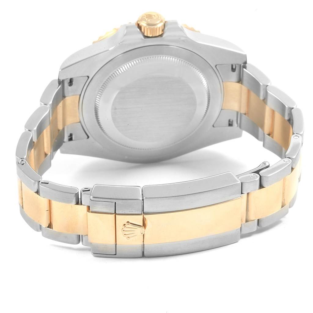 This image shows the back and clasp parts of a Rolex GMT-Master 116713 Men's Stainless Steel Black Dial 116713 Men's Stainless Steel Black Dial watch.