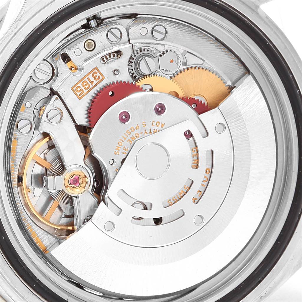 This image shows the movement mechanism from the back of a Rolex GMT-Master 16710 Men's Stainless Steel Black Dial 16710 Men's Stainless Steel Black Dial watch.