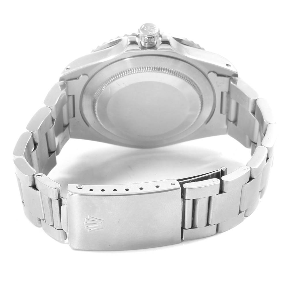 The image shows the back and clasp of the Rolex GMT-Master 16700 Men's Stainless Steel Black Dial 16700 Men's Stainless Steel Black Dial watch, highlighting the bracelet and case back.