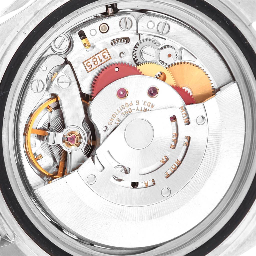 This image shows the internal mechanism of a Rolex GMT-Master 16710 Men's Stainless Steel Black Dial 16710 Men's Stainless Steel Black Dial watch, viewed from the back with the case removed.