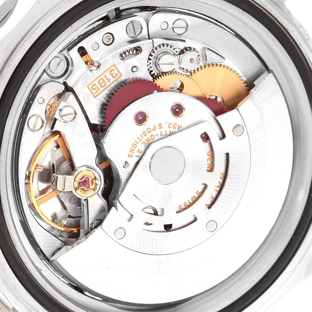 The image shows the inner mechanical components (movement) of the Rolex GMT-Master 16710 Men's Stainless Steel Black Dial 16710 Men's Stainless Steel Black Dial watch viewed from the back.