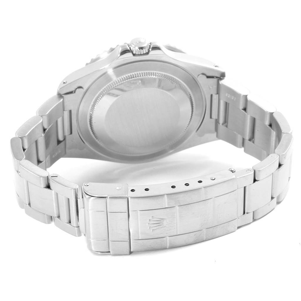 The image shows the back case and metal bracelet of a Rolex GMT-Master 16700 Men's Stainless Steel Black Dial 16700 Men's Stainless Steel Black Dial watch.