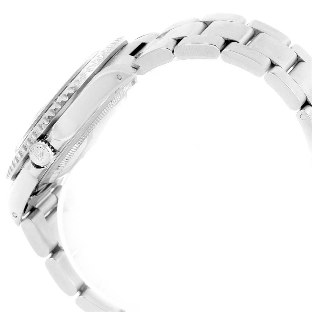 This image shows a side view of the case and bracelet of the Rolex GMT-Master 16700 Men's Stainless Steel Black Dial 16700 Men's Stainless Steel Black Dial watch.