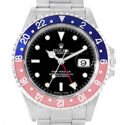 Photo of Rolex GMT Master Blue Red Pepsi Bezel Automatic Mens Watch 16700