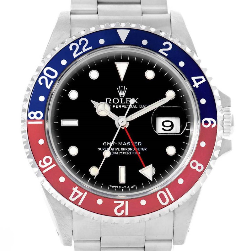 Rolex GMT Master Blue Red Pepsi Bezel Mens Watch 16700 Box Papers SwissWatchExpo