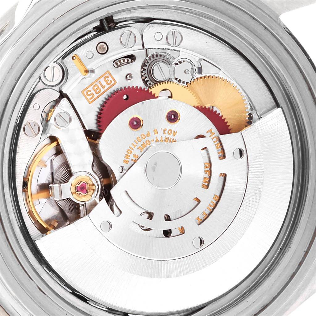 This image shows a close-up of the movement parts of a Rolex GMT-Master 16710 Men's Stainless Steel Black Dial 16710 Men's Stainless Steel Black Dial watch.