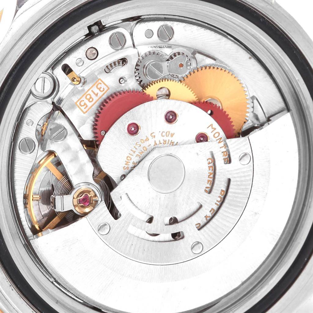 The image shows the internal movement mechanism of a Rolex GMT-Master 16713 Men's Stainless Steel Black Dial 16713 Men's Stainless Steel Black Dial model from the back view.