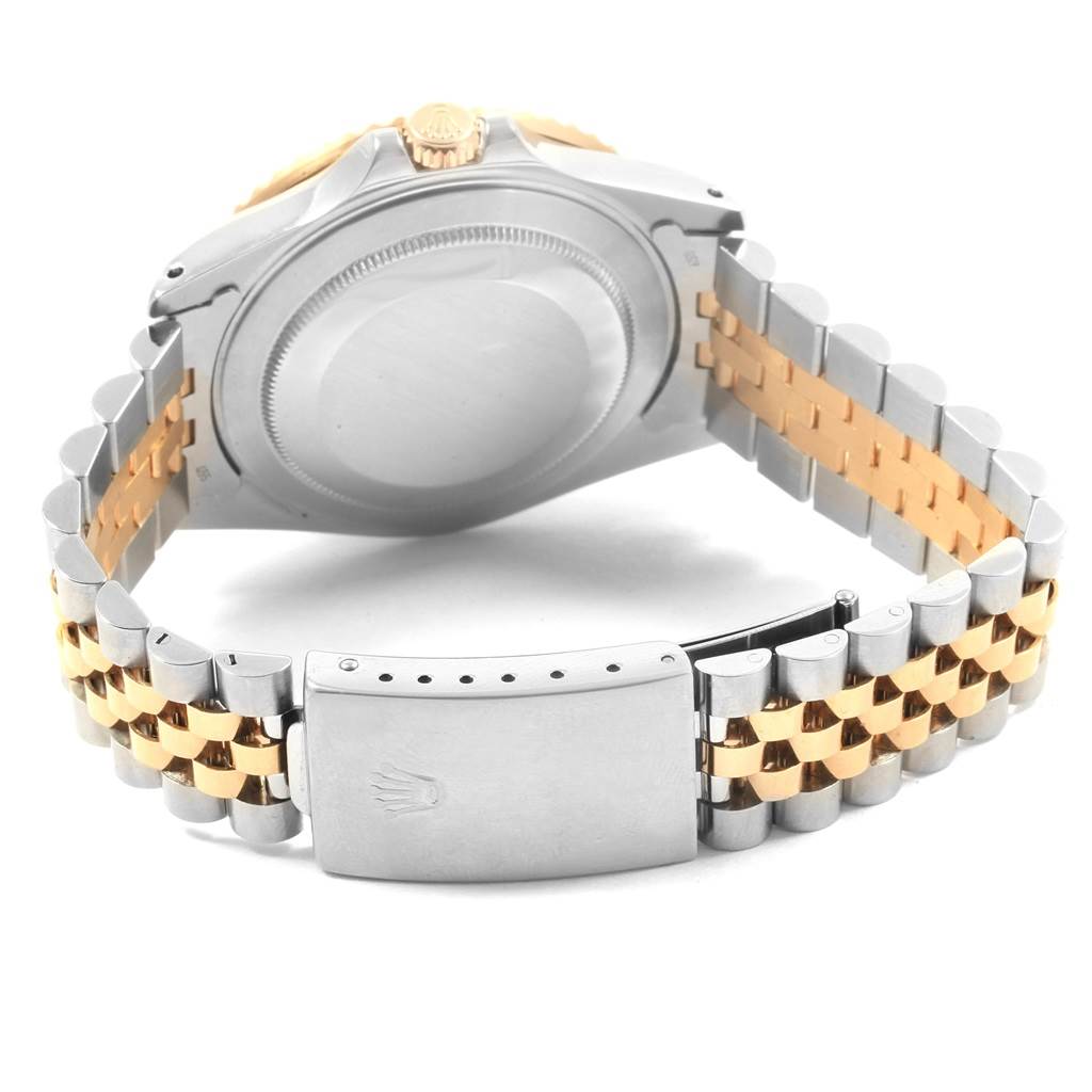 The image shows the back case and bracelet of a Rolex GMT-Master 16713 Men's Stainless Steel Black Dial 16713 Men's Stainless Steel Black Dial watch.