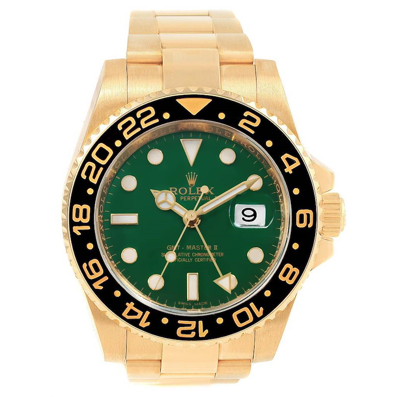 Rolex GMT-Master Yellow Gold 116718LN Stock 19990 SwissWatchExpo