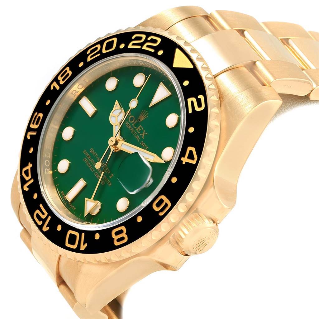 rolex submariner yellow gold green dial