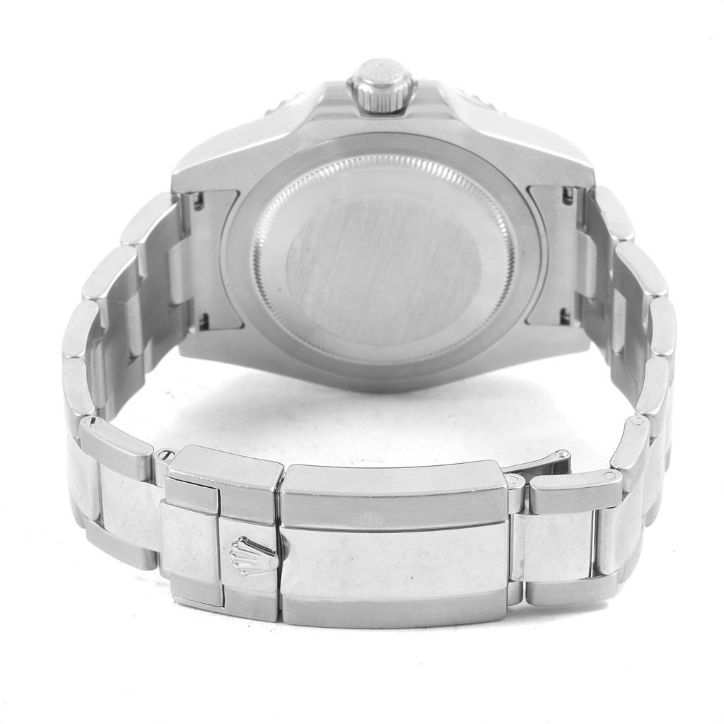 The image shows the back view of the Rolex GMT-Master 116710 Men's Stainless Steel Black Dial 116710 Men's Stainless Steel Black Dial watch, focusing on the case back and bracelet.