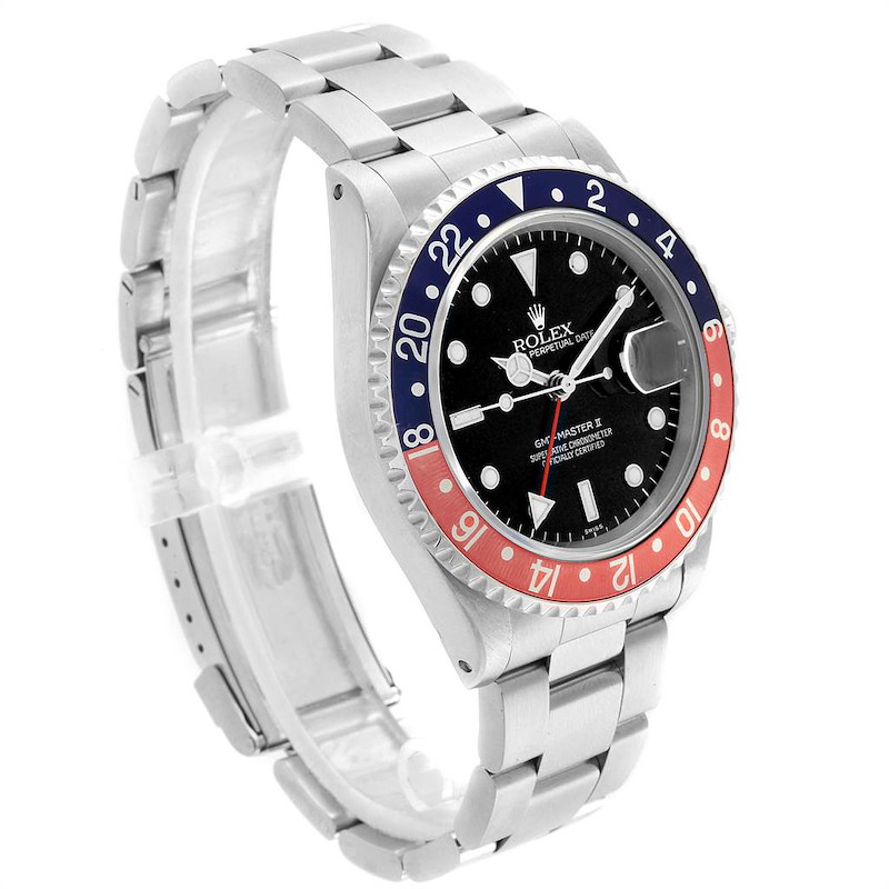 Rolex GMT II Blue Red Pepsi Bezel Insert Watch 16710 Box Papers | SwissWatchExpo