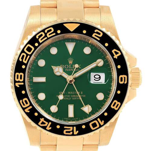Photo of Rolex GMT Master II Yellow Gold Green Dial Mens Watch 116718 Unworn PARTIAL PAYMENT ONLY