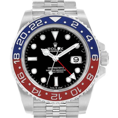 Photo of Rolex GMT Master II Pepsi Bezel Jubilee Steel Watch 126710 Box Card