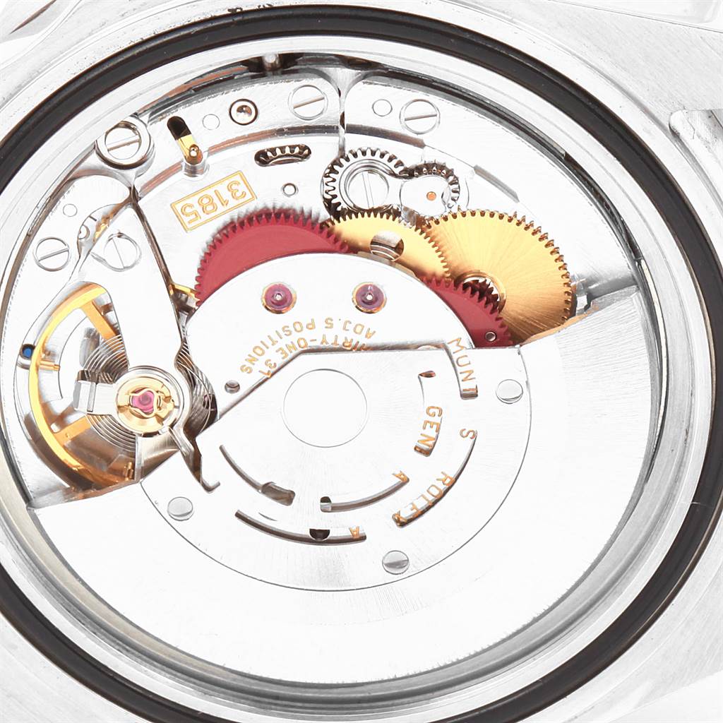 This image shows the internal mechanical movement of a Rolex GMT-Master 16710 Men's Stainless Steel Black Dial 16710 Men's Stainless Steel Black Dial, viewed from the back.