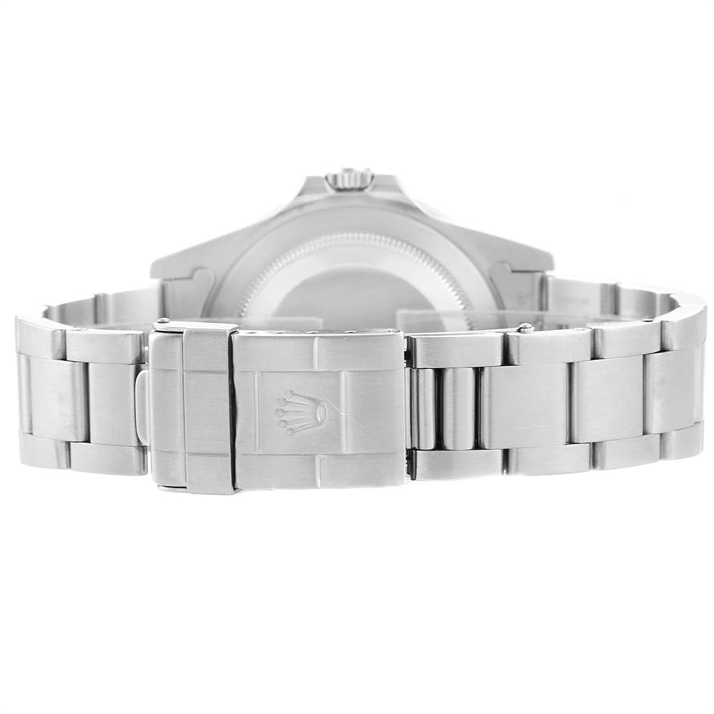 This image shows the back and bracelet clasp of a Rolex GMT-Master 16700 Men's Stainless Steel Black Dial 16700 Men's Stainless Steel Black Dial watch.