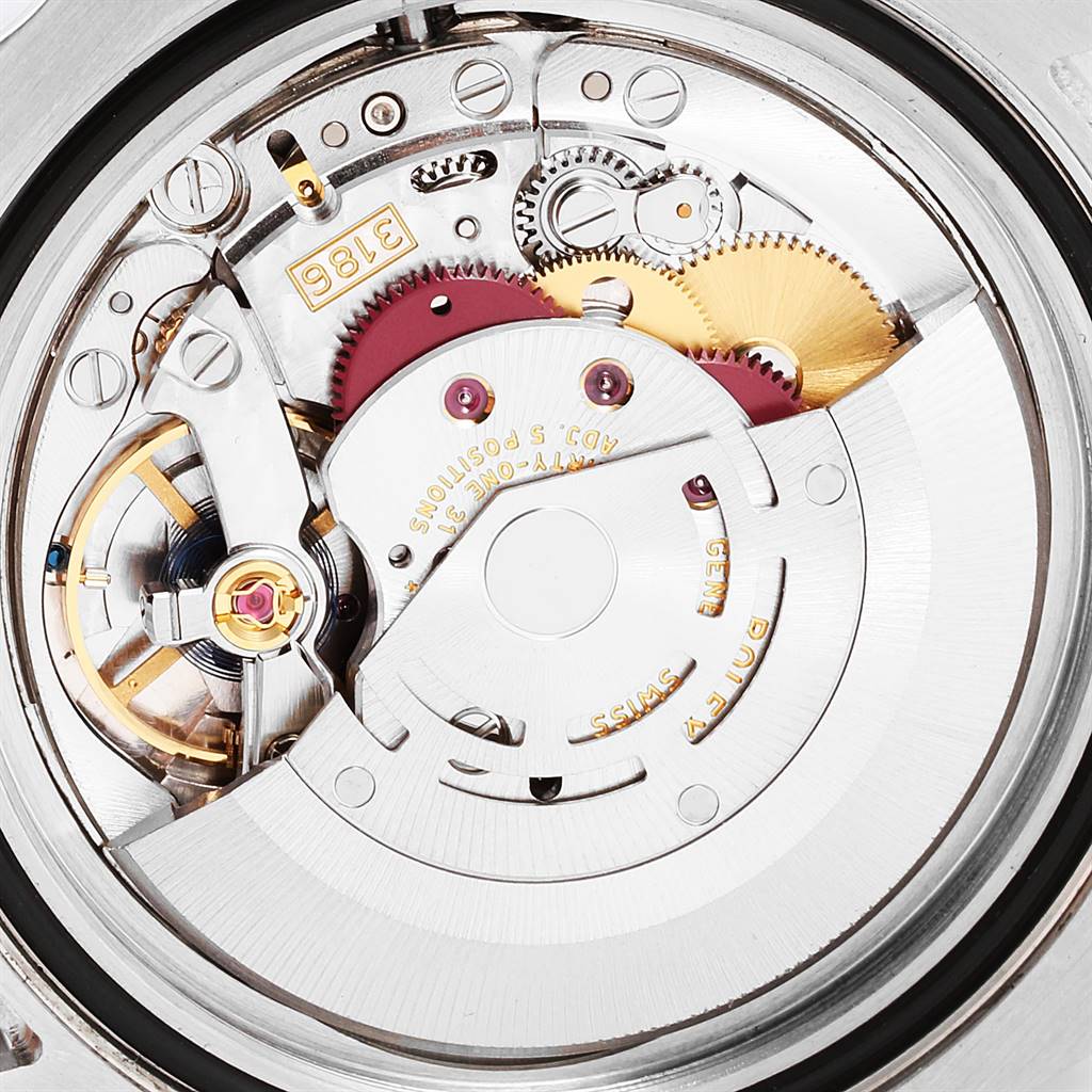 This image shows the internal movement mechanism of a Rolex GMT-Master 116710 Men's Stainless Steel Black Dial 116710 Men's Stainless Steel Black Dial watch.