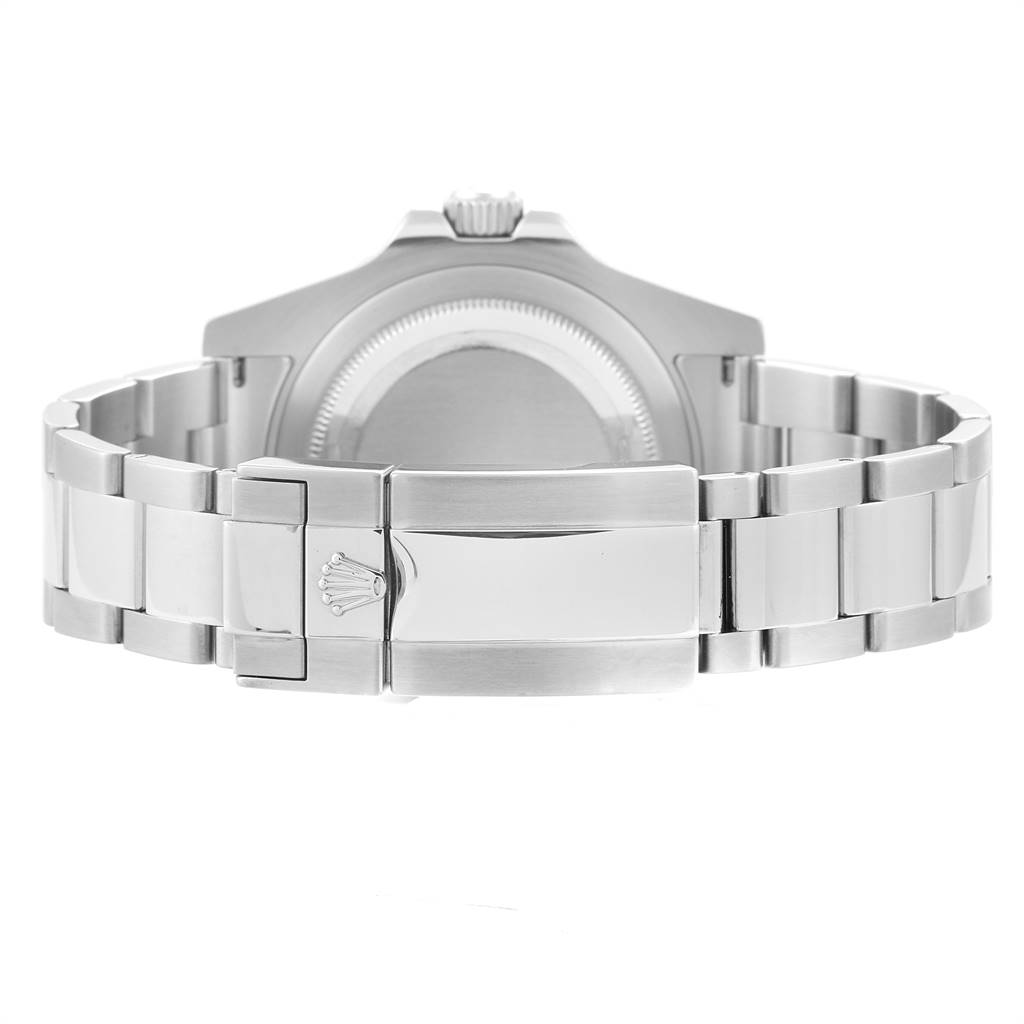 The image shows the back view of the Rolex GMT-Master 116710 Men's Stainless Steel Black Dial 116710 Men's Stainless Steel Black Dial watch, focusing on the clasp and bracelet.