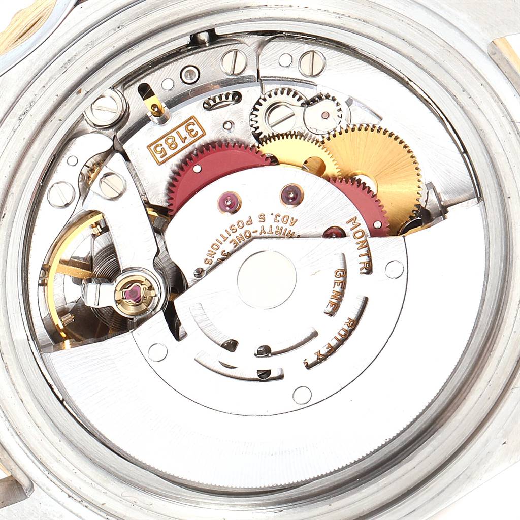 This image shows the internal movement mechanism of a Rolex GMT-Master 16713 Men's Stainless Steel Grey Dial 16713 Men's Stainless Steel Grey Dial watch viewed from the back.