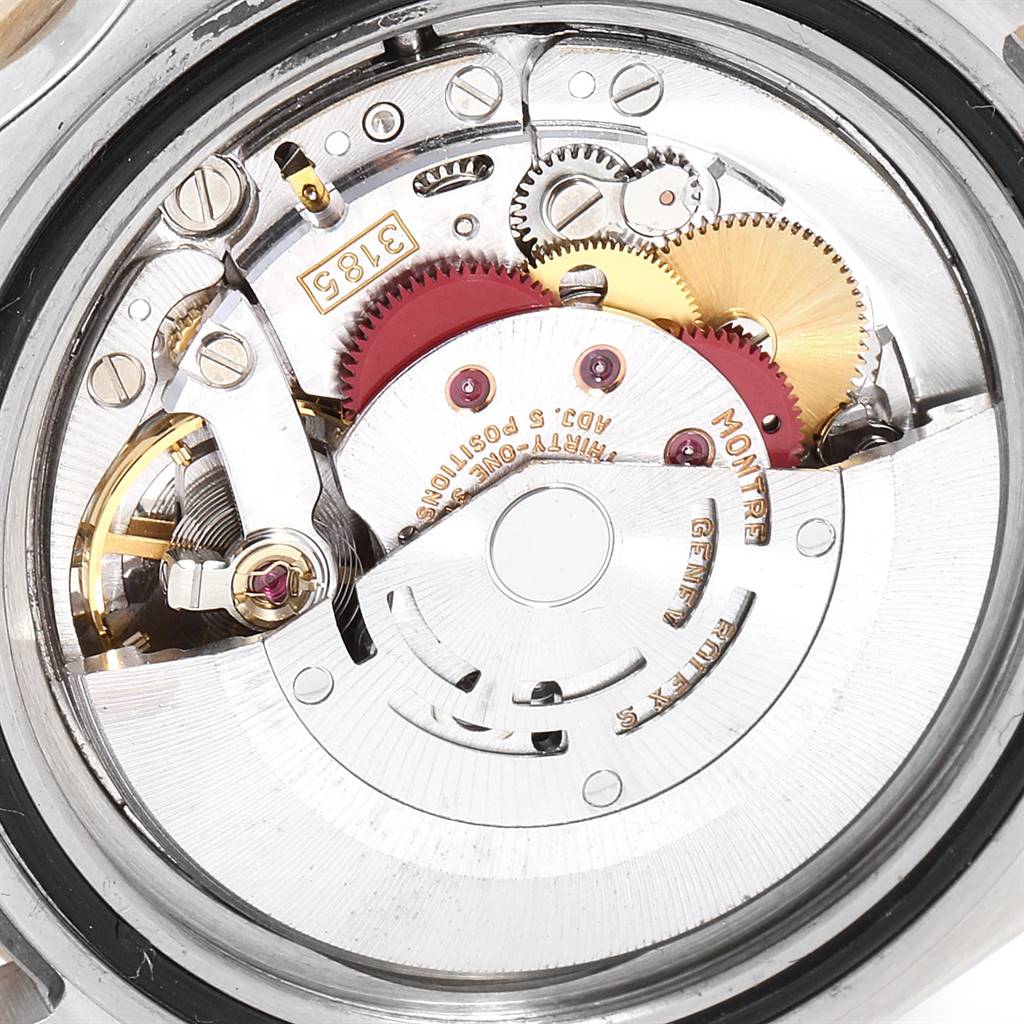 The image shows the inner mechanical movement of a Rolex GMT-Master 16713 Men's Stainless Steel Brown Dial 16713 Men's Stainless Steel Brown Dial watch, viewed from the back.