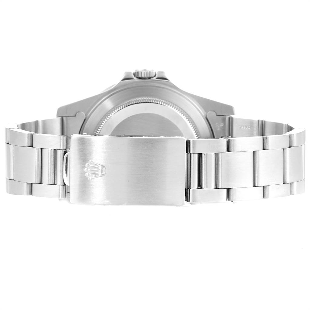 This image shows the back view and clasp of the Rolex GMT-Master 16710 Men's Stainless Steel Black Dial 16710 Men's Stainless Steel Black Dial watch.