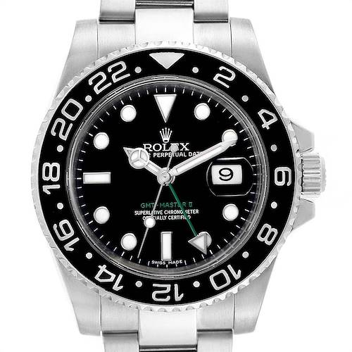 Photo of Rolex GMT Master II Green Hand Steel Mens Watch 116710 Box Card PARTIAL PAYMENT